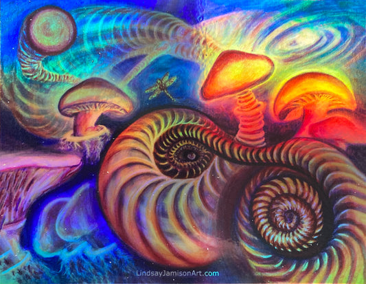 "Mycelium Seas" Holographic Sticker (5)