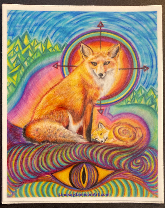 "Fox Medicine" Sticker (8)