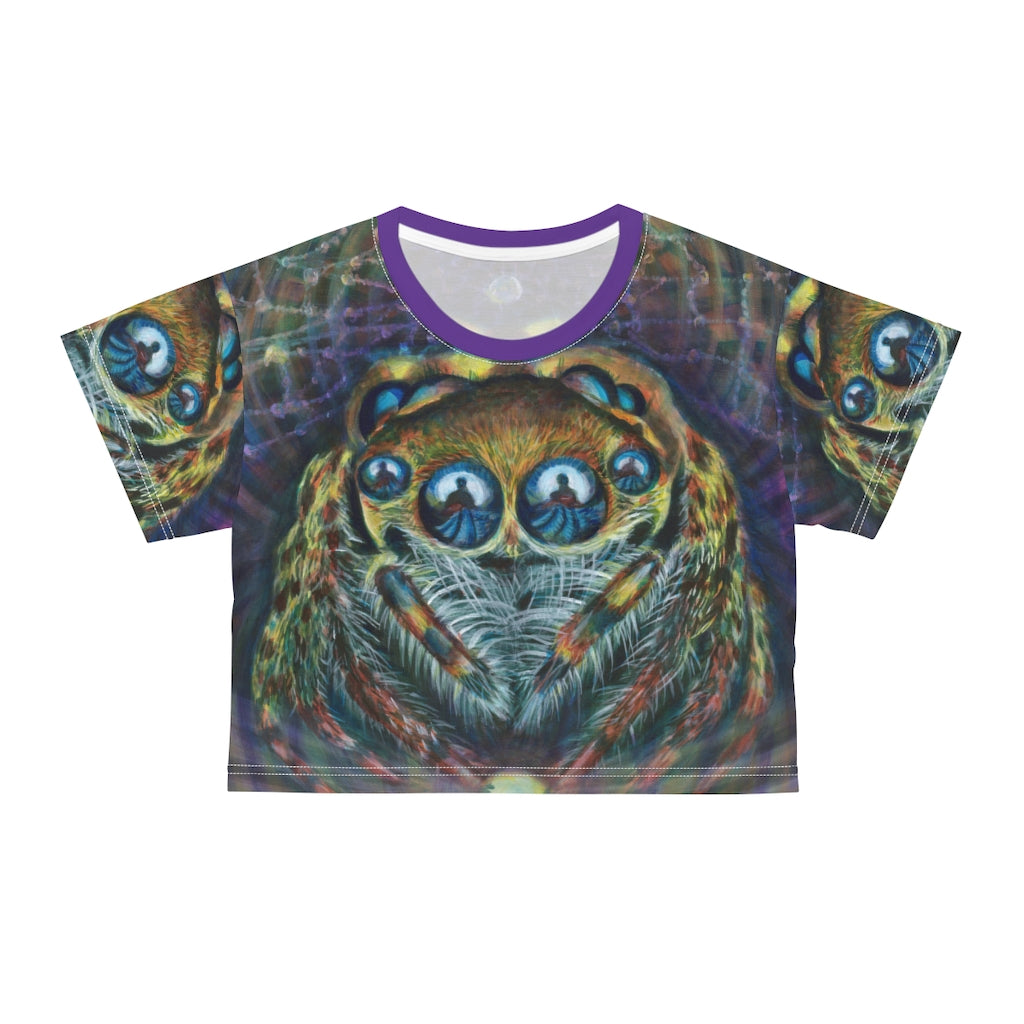"Jumping dimensions, weaving reality" Crop Tee