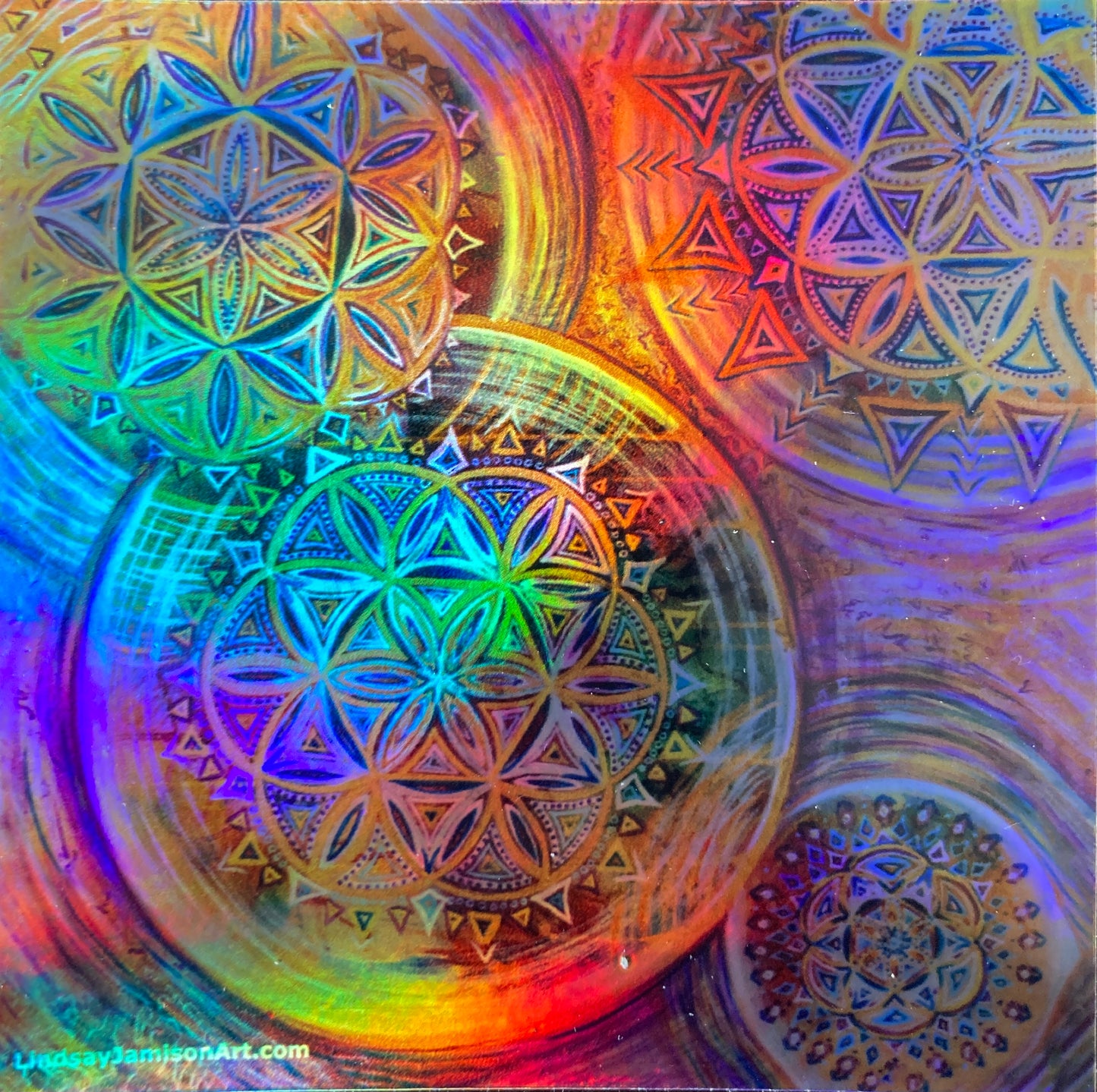 "Particles of Illumination" Holographic Sticker (3)