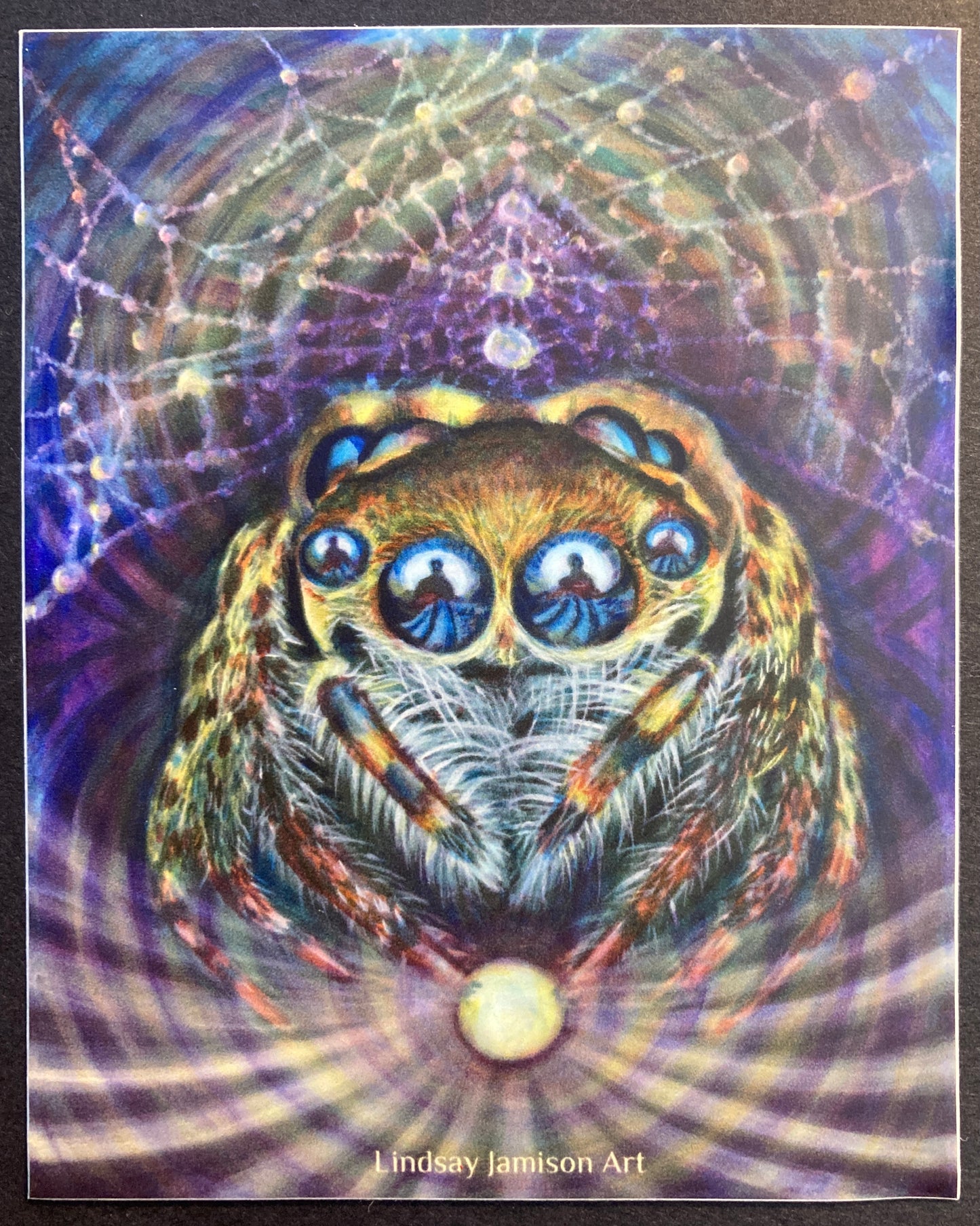 "Jumping dimensions, Weaving reality" Sticker (11)